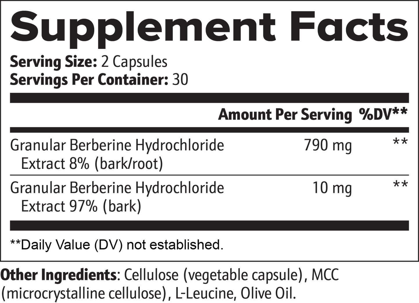 Bold Berberine Capsules