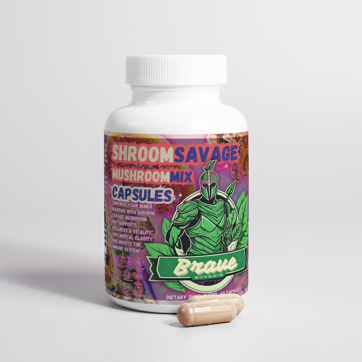 Cápsulas de mezcla de hongos Shroom Savage