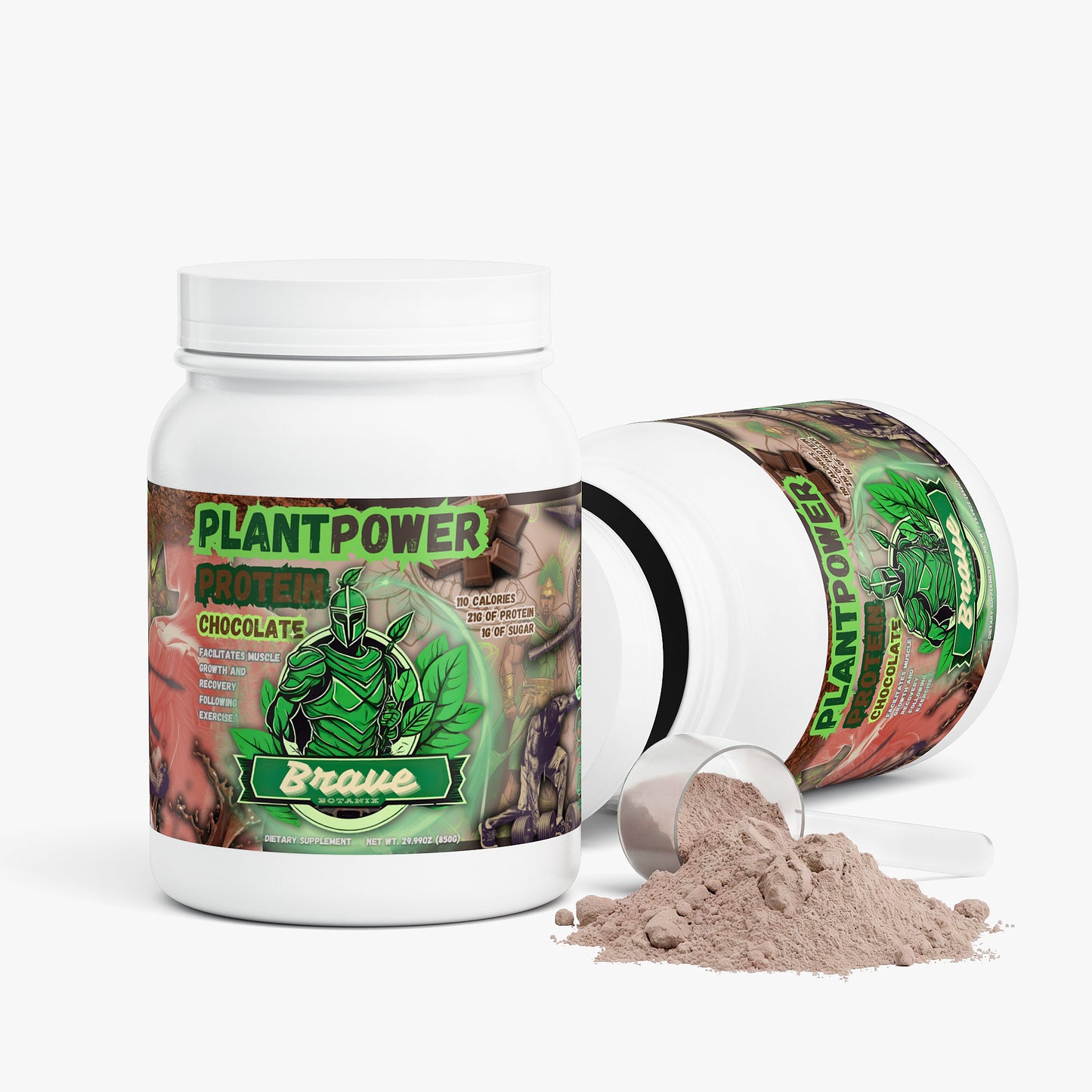 Plant Power Protein Chocolate — 21g Fava Bean & Yeast Protein Powder, 850g — ingredient details