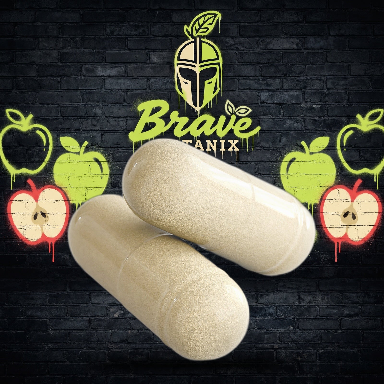ACV+ Gut Harmony Capsules graffiti mural mockup