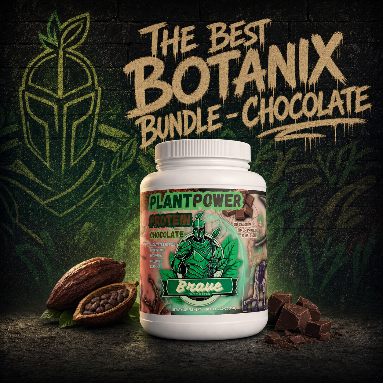 Best Botanix Bundle Chocolate — Plant Power Protein Chocolate tub