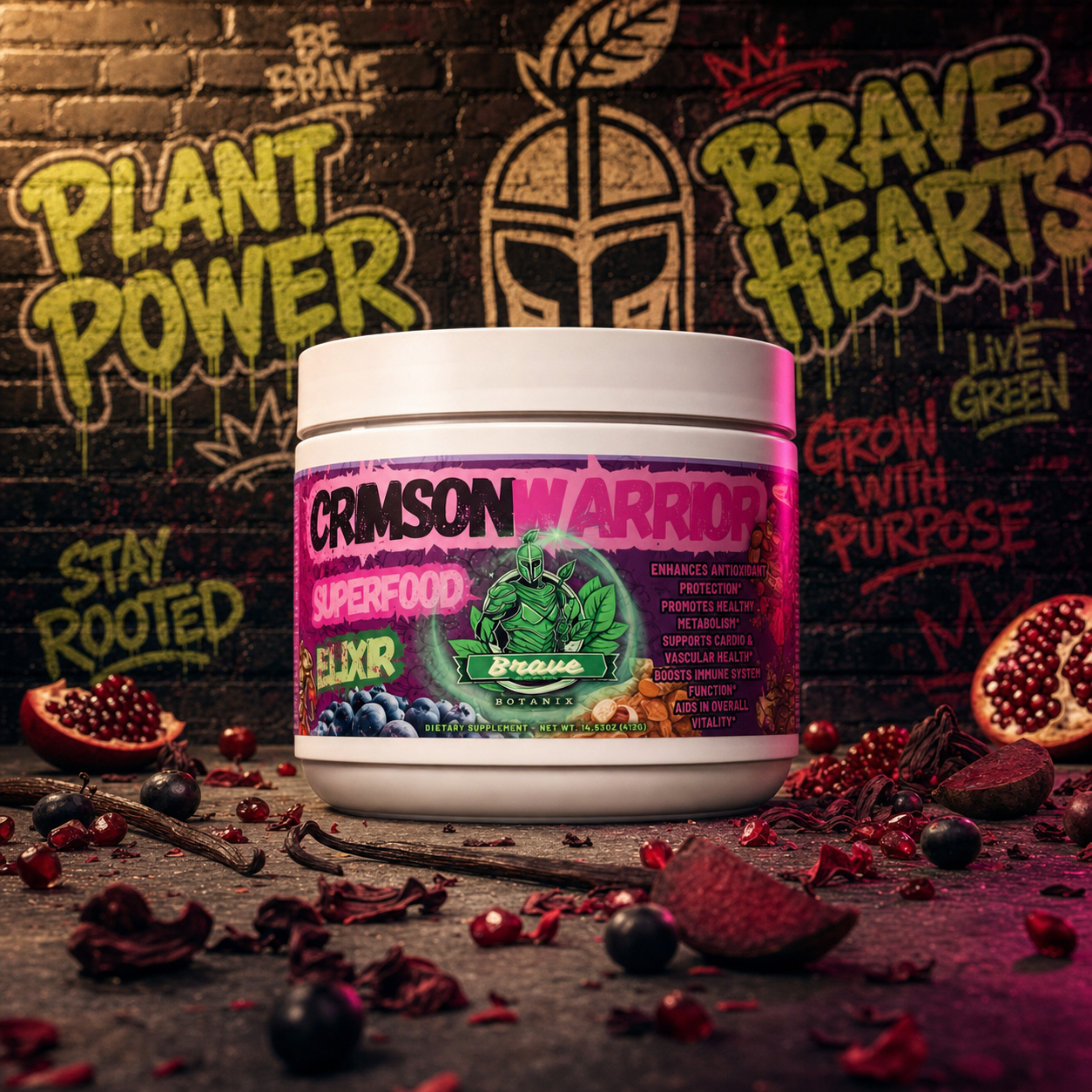 Crimson Warrior Elixir THRIVE (Vanilla bundle) — graffiti hero