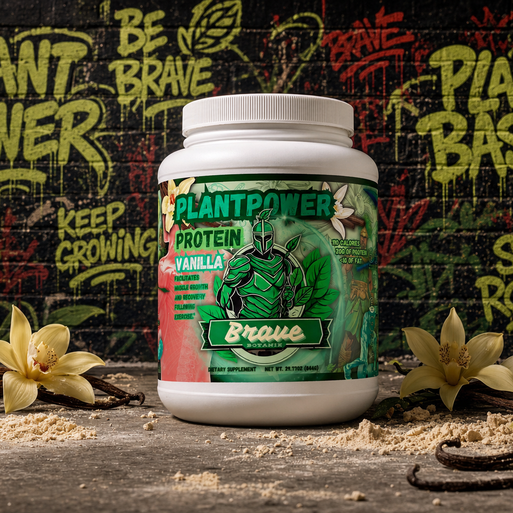 Plant Power Protein Vanilla — graffiti hero