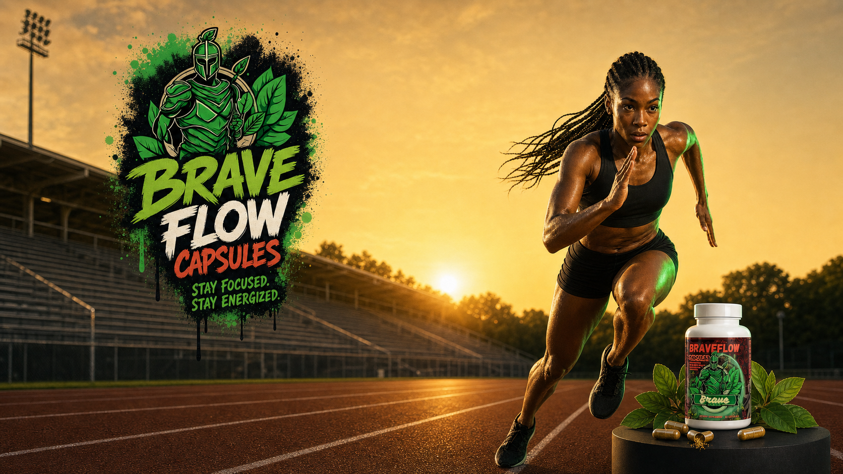 Brave Flow Capsules - Plant-Based Daily Capsules for Active Routines