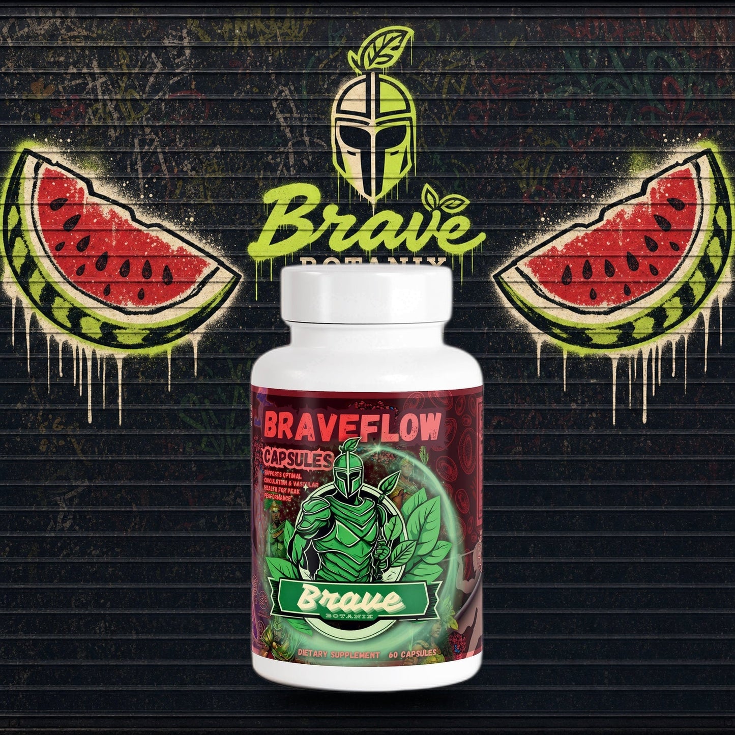 Brave Botanix Brave Flow Capsules — L-Citrulline & L-Arginine Blend, 60ct