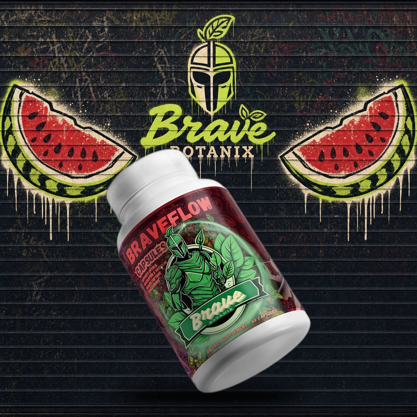 Brave Botanix Brave Flow Capsules — L-Citrulline & L-Arginine Blend, 60ct