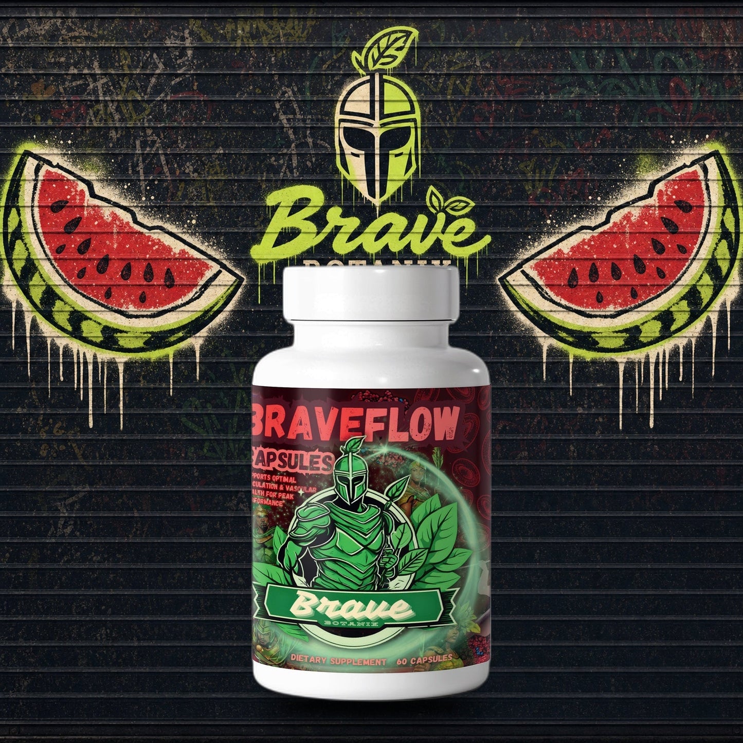 Brave Botanix Brave Flow Capsules — L-Citrulline & L-Arginine Blend, 60ct