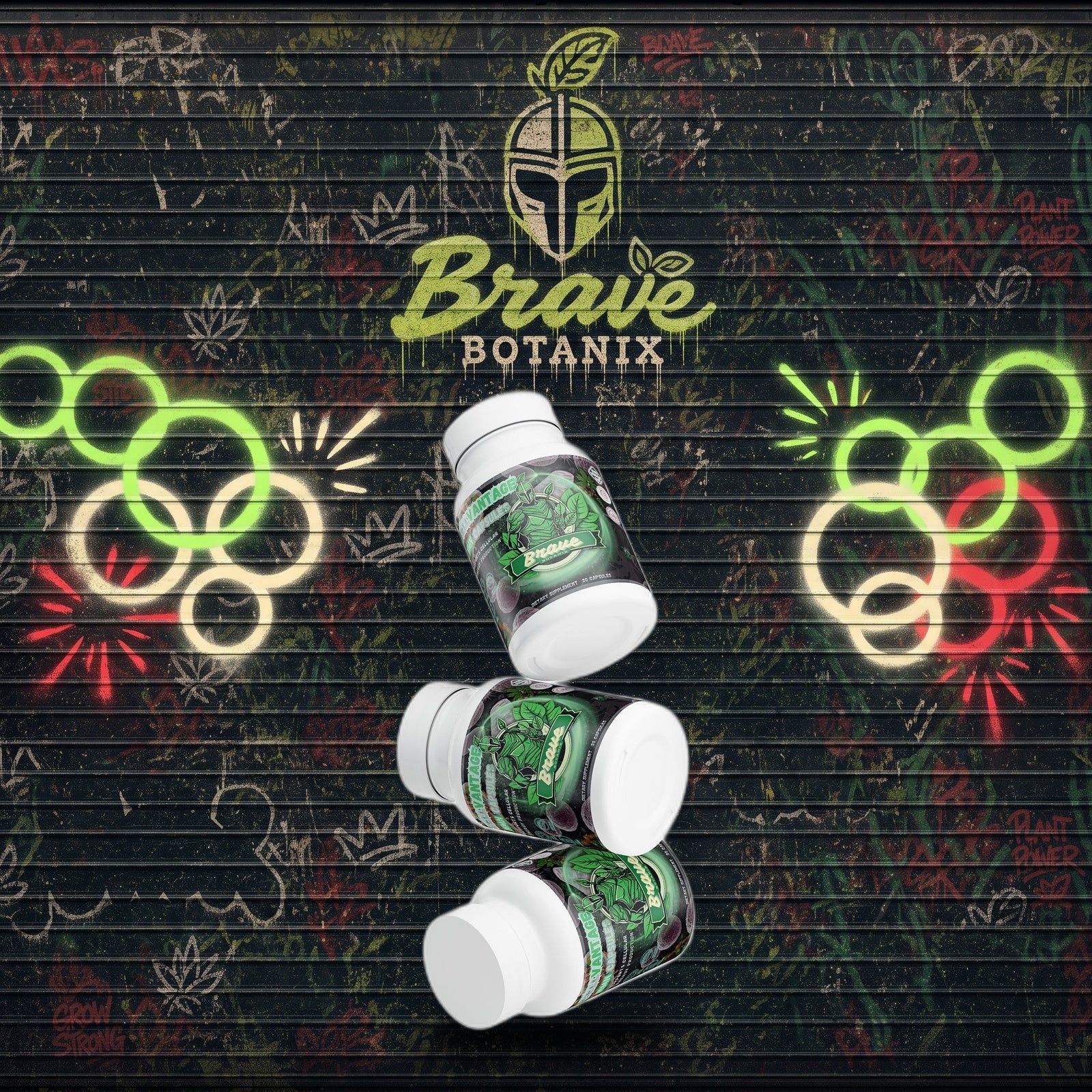 CellVantage NMN Capsules graffiti mural mockup