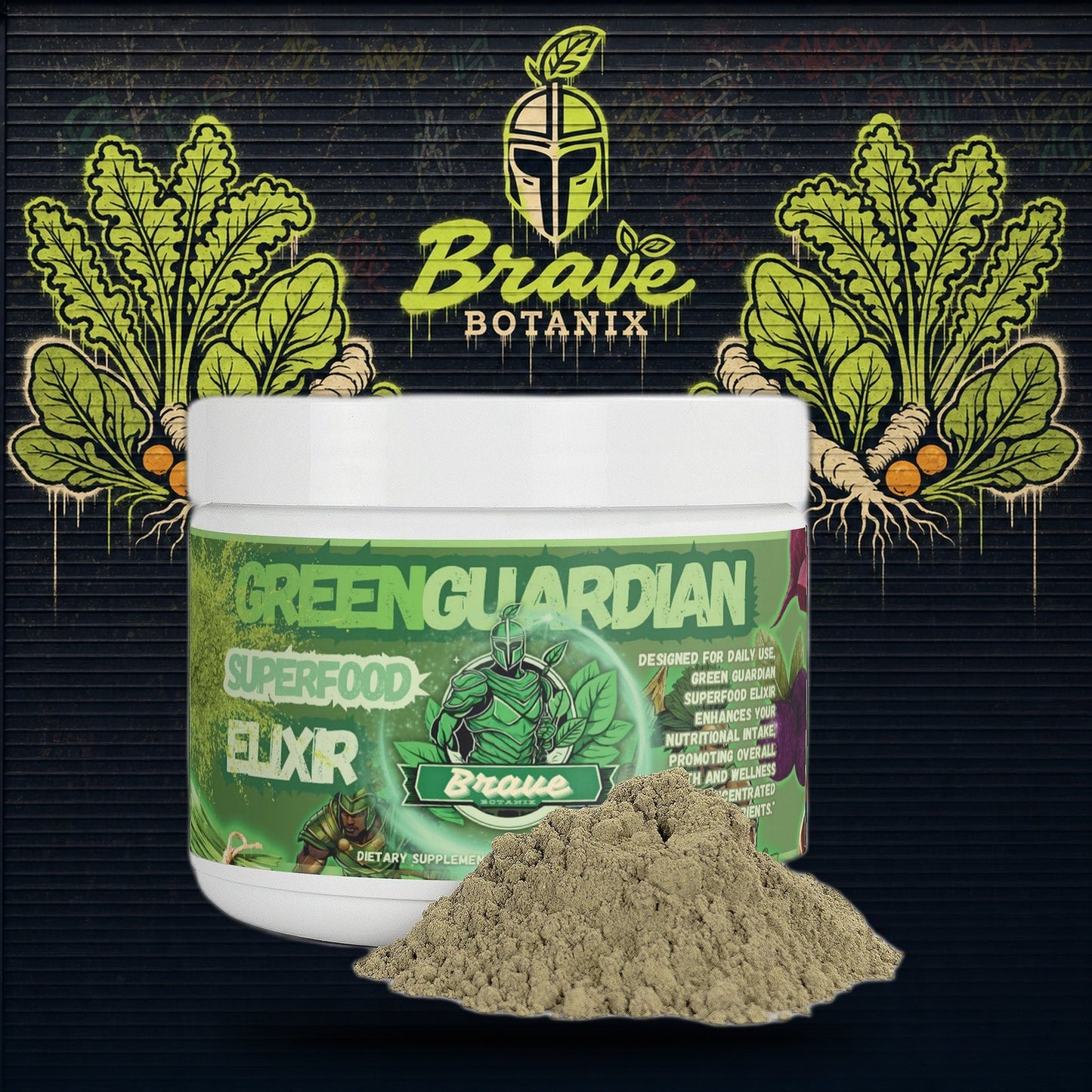 Brave Botanix Green Guardian Elixir — Greens & Ashwagandha, 30 Servings