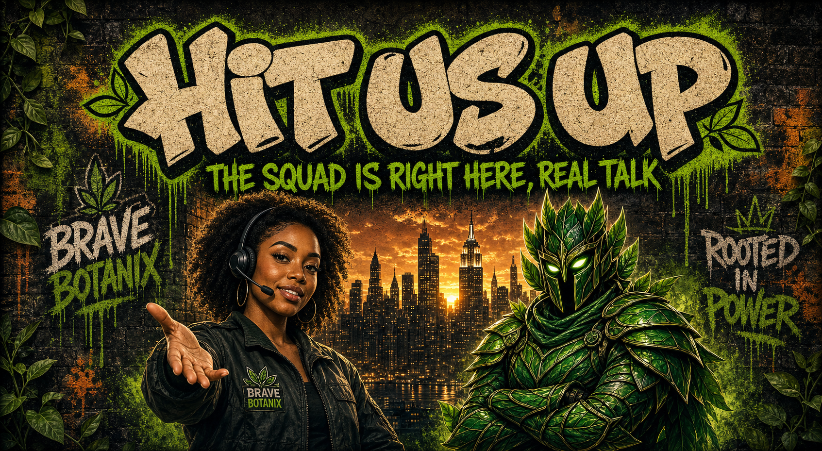 Brave Botanix Contact Us page banner - HIT US UP