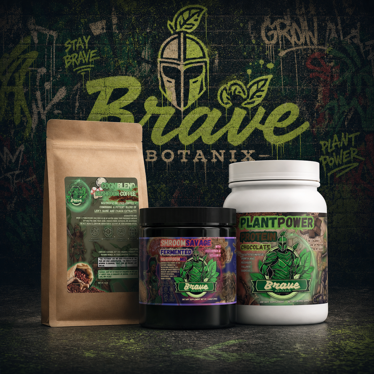 Myco Might Bundle — Mushroom Coffee + Fermented Mushroom Mix + Protein, 3pc — mushroom immune & focus bundle