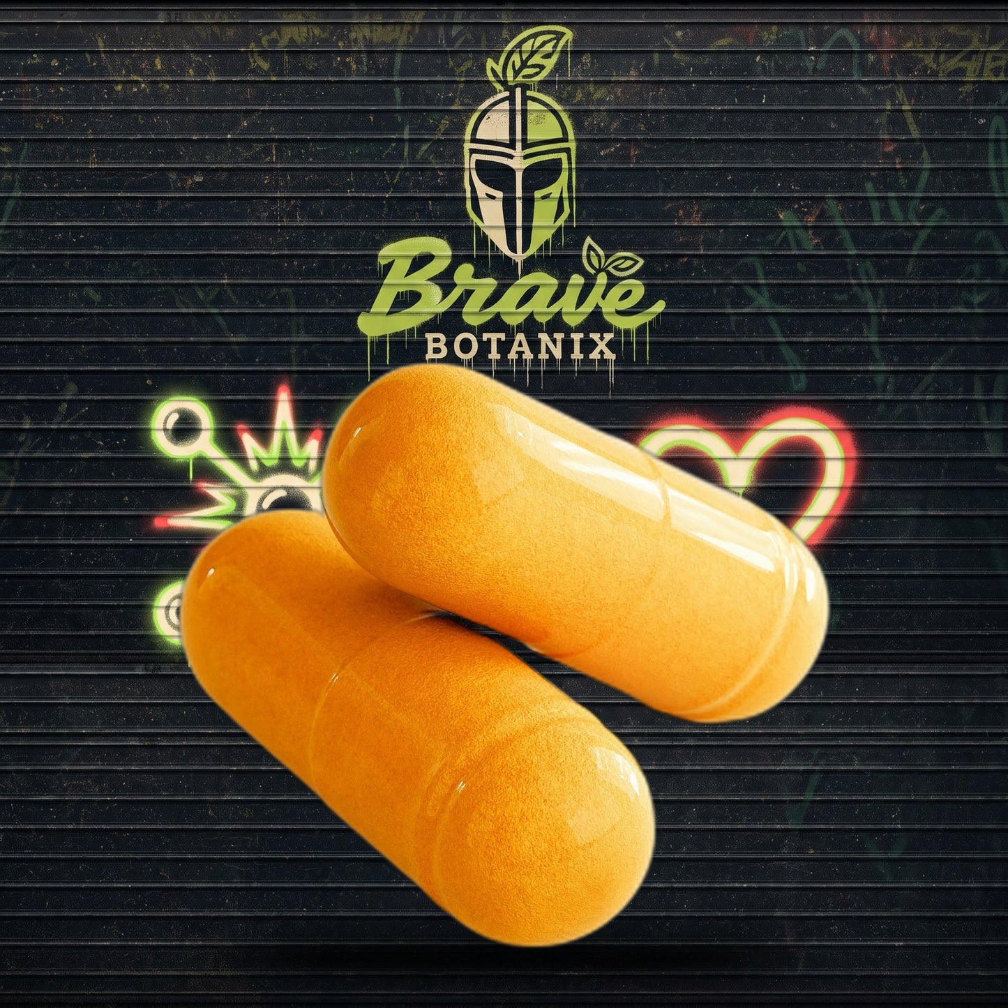 Quantum CoQ10 Capsules graffiti mural mockup