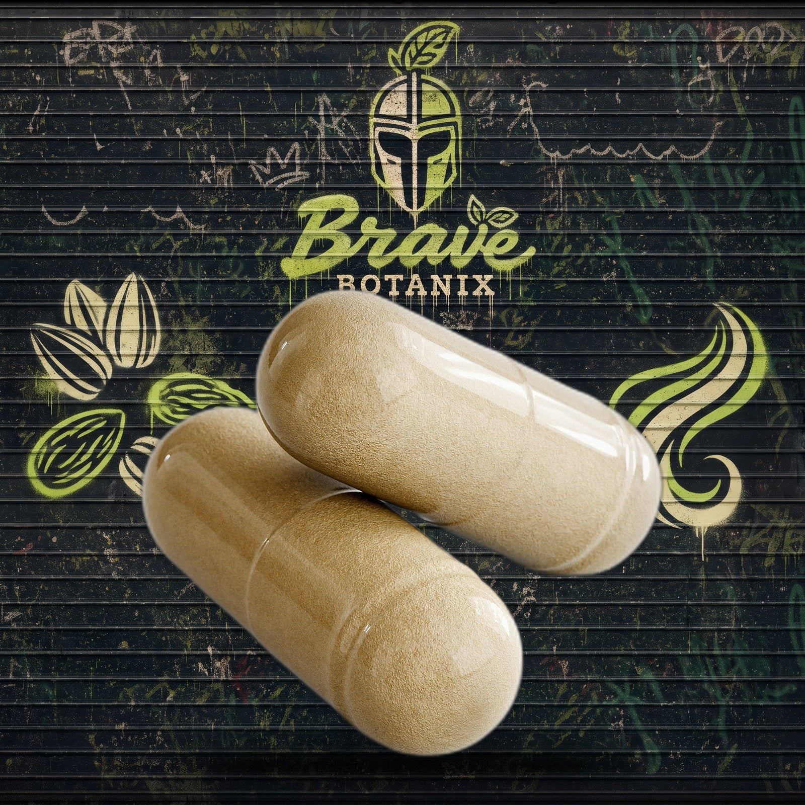 Resilient Radiance Capsules graffiti mural mockup