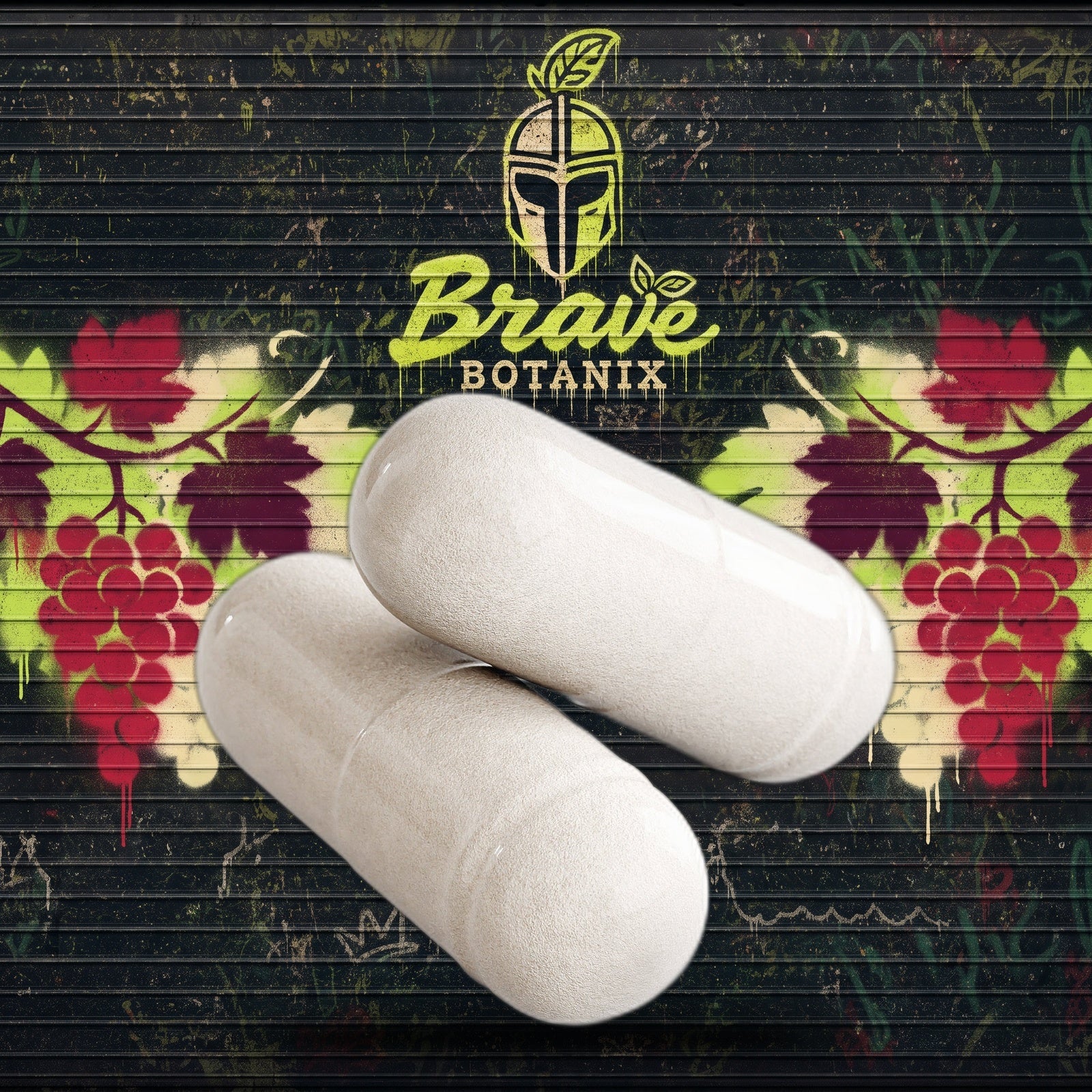 Resvera Restore Capsules graffiti mural mockup