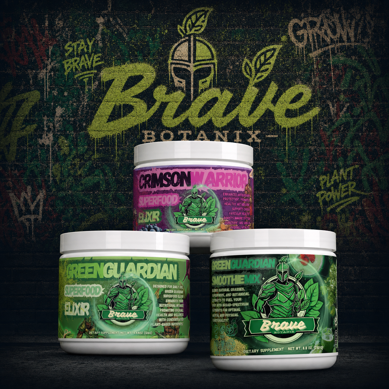 The Power Pack — Crimson Warrior, Green Guardian Elixir & Smoothie, 3pc — men's daily performance bundle