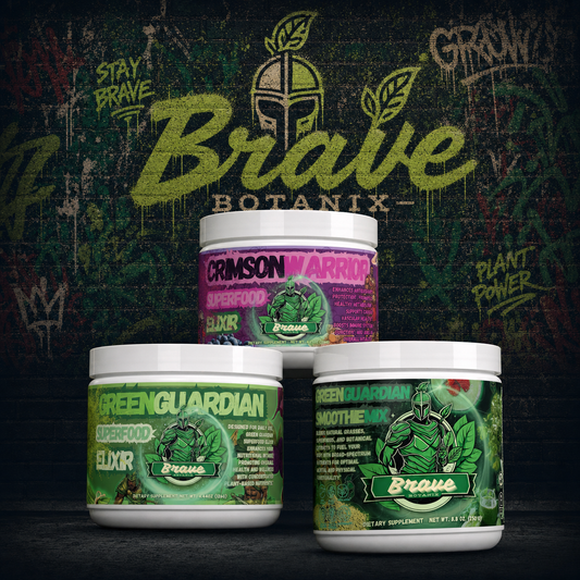 The Power Pack — Crimson Warrior, Green Guardian Elixir & Smoothie, 3pc — men's daily performance bundle